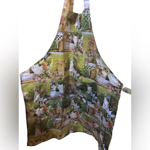 Vintage Cat Apron Safdie & Co cotton , 2 front pockets, pets at home collection - Picture 1 of 14